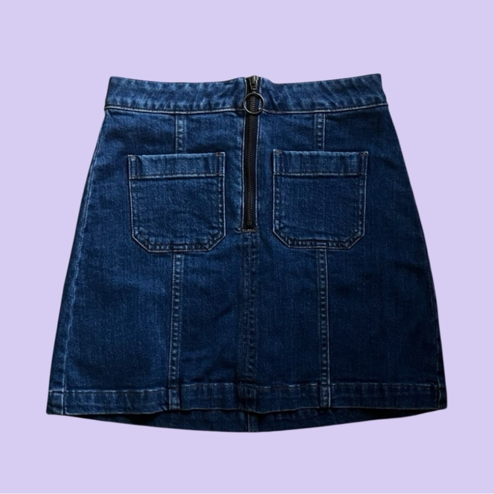Mini Denim zip up skirt. Madewell